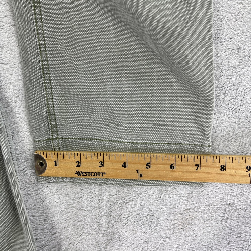 Old Navy Pants Women 14 Green Utility Carpenter High Waisted Cinch Back Canvas - Picture 15 of 16